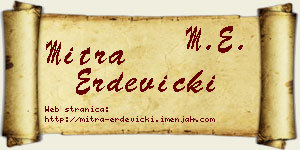 Mitra Erdevički vizit kartica